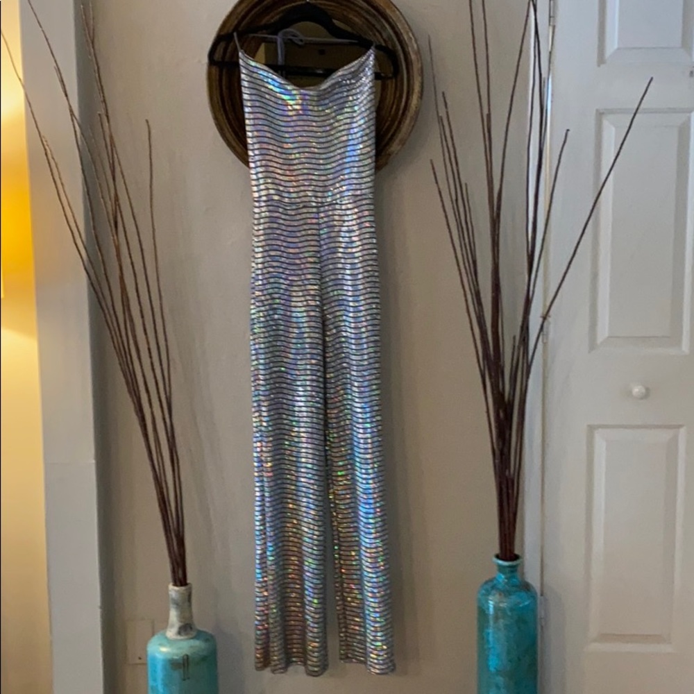 BNWT Fashion Nova Metallic Jumpsuit